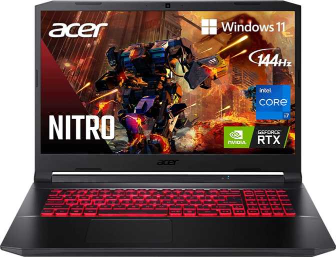 Acer Nitro 5 AN517-54-79L1 17.3" Intel Core i7-11800H 2.3GHz / Nvidia GeForce RTX 3050 Ti Laptop / 16GB RAM / 1TB SSD